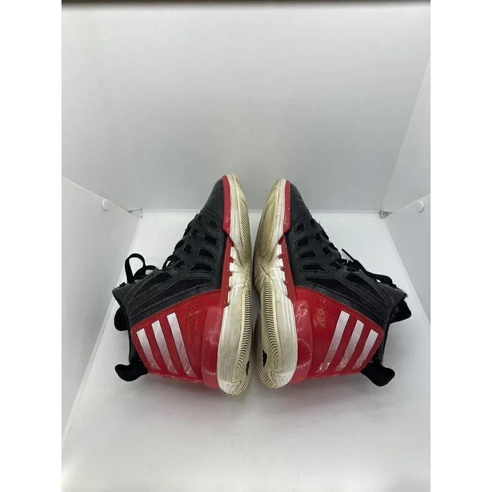 Adidas Adizero Shadow Sneakers G48034 Men Size: 10 Black Red Hi Top Shoes